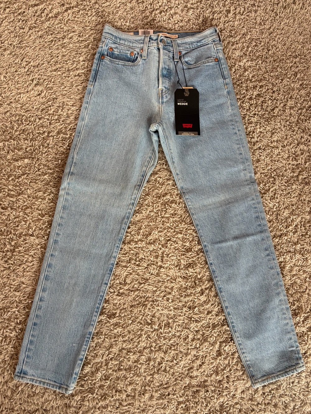 Levi's Women's Light Blue High-Rise Wedgie Jeans